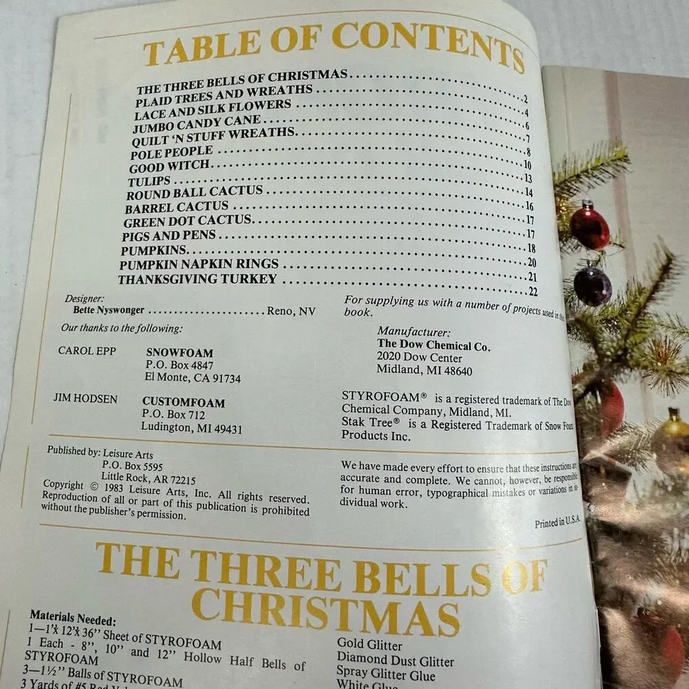 Styrofoam For All Reasons 1983 Vintage Craft Book Magazine Leisure Arts 15935